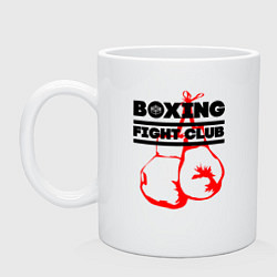 Кружка керамическая Boxing Fight club in Russia, цвет: белый