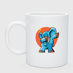 Кружка керамическая Dab Elephant, цвет: белый