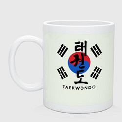 Кружка керамическая Taekwondo, цвет: фосфор
