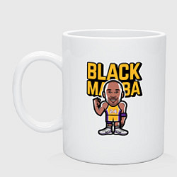 Кружка керамическая Kobe - Black Mamba, цвет: белый