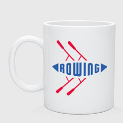 Кружка керамическая Академическая гребля, цвет: белый