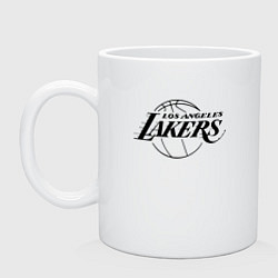 Кружка керамическая LA LAKERS, цвет: белый