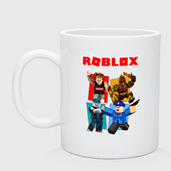 Кружка керамическая ROBLOX, цвет: белый