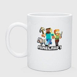 Кружка керамическая MINECRAFT, цвет: белый