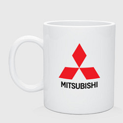 Кружка керамическая MITSUBISHI, цвет: белый