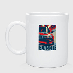 Кружка керамическая BMW e30 classic, цвет: белый