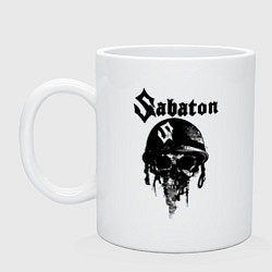 Кружка керамическая Sabaton, цвет: белый