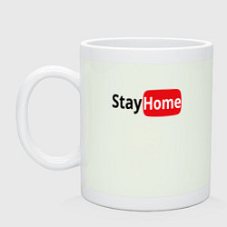 Кружка керамическая Stay Home, цвет: фосфор