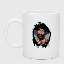 Кружка керамическая Snoop Dogg, цвет: белый