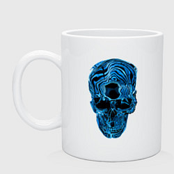 Кружка керамическая Skull - illusion, цвет: белый