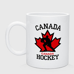 Кружка керамическая Canada Hockey, цвет: белый