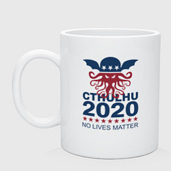Кружка керамическая CTHULHU 2020, цвет: белый