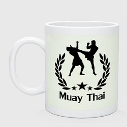 Кружка керамическая Muay Thai: High Kick, цвет: фосфор