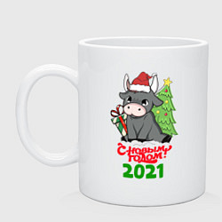 Кружка керамическая С Новым 2021, цвет: белый