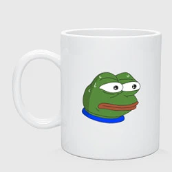 Кружка керамическая Pepe MonkaS, цвет: белый