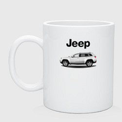 Кружка керамическая Jeep, цвет: белый