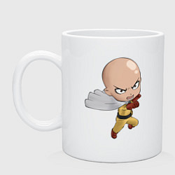 Кружка керамическая One Punch Man, цвет: белый