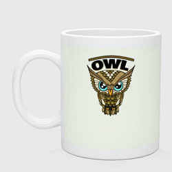 Кружка керамическая Owl, цвет: фосфор