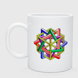 Кружка Иллюзия треугольники и куб