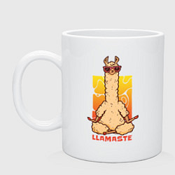 Кружка керамическая Llamaste, цвет: белый