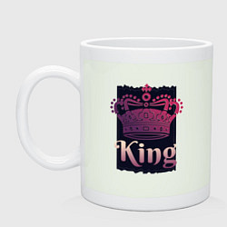 Кружка керамическая King Король Корона, цвет: фосфор