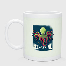 Кружка керамическая Release the Kraken, цвет: фосфор