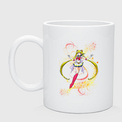 Кружка керамическая Sailor MooN Сейлор Мун, цвет: белый