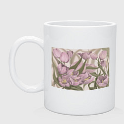 Кружка керамическая Сахарный розовый, цвет: белый