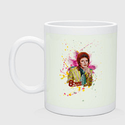 Кружка керамическая David Bowie Art, цвет: фосфор