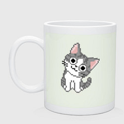 Кружка керамическая Pixel Cat, цвет: фосфор