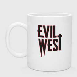 Кружка керамическая Evil West, цвет: белый