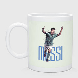 Кружка керамическая Lionel Messi Barcelona Argentina Striker!, цвет: фосфор