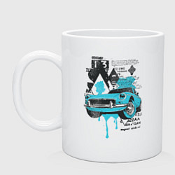 Кружка керамическая Sportcar, цвет: белый