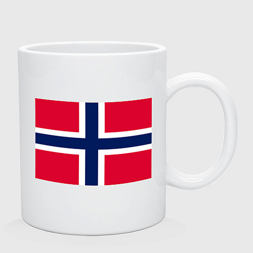 Кружка Норвегия Флаг и герб Норвегии / Белый – фото 2