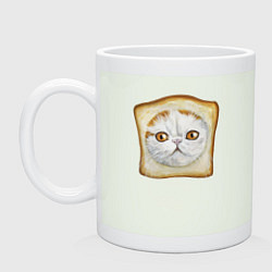 Кружка керамическая Bread Cat, цвет: фосфор