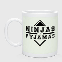 Кружка керамическая Ninjas In Pyjamas, цвет: фосфор