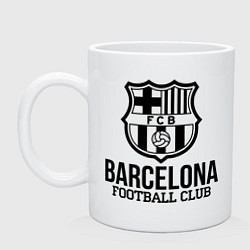 Кружка керамическая Barcelona FC, цвет: белый