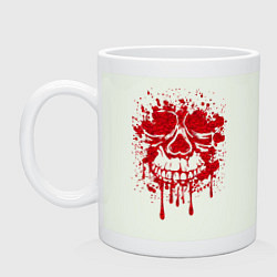 Кружка керамическая Череп клякса, цвет: фосфор