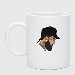 Кружка керамическая Peace Nipsey, цвет: белый