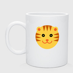 Кружка керамическая Sunny Tiger, цвет: белый