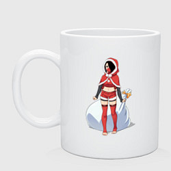 Кружка керамическая Christmas Girl, цвет: белый