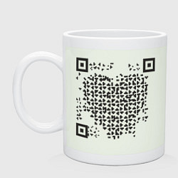 Кружка керамическая QR Love, цвет: фосфор