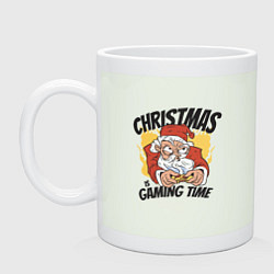 Кружка керамическая Gaming Santa, цвет: фосфор