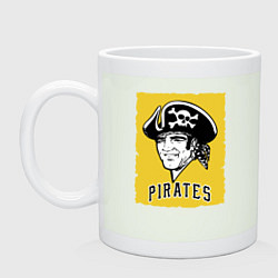 Кружка керамическая Pittsburgh Pirates baseball, цвет: фосфор