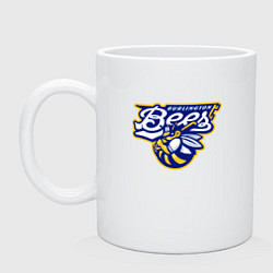 Кружка керамическая Burlington Bees - baseball team, цвет: белый