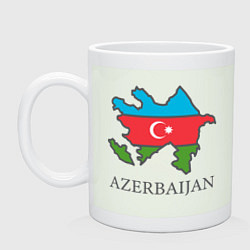 Кружка керамическая Map Azerbaijan, цвет: фосфор