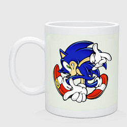 Кружка керамическая Blue Hedgehog, цвет: фосфор