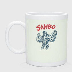 Кружка керамическая Самбо горилла в ярости, цвет: фосфор