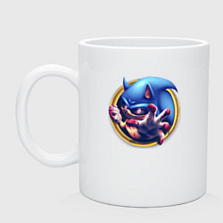 Кружка керамическая Sonic Exe Horror, цвет: белый