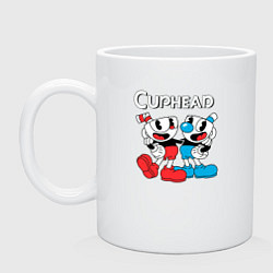 Кружка керамическая Cuphead Чашечки, цвет: белый